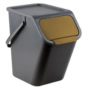 Kosze na śmieci - Lumarko Kosz Do Segregacji Odpadów 25l Brąz - miniaturka - grafika 1
