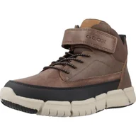 Botki damskie - Geox J FLEXYPER BOY A Botki, DK Brown, 36 EU, Brązowy Dk, 3.5 UK - miniaturka - grafika 1