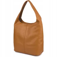 Torebki damskie - Torebka skórzana damska duża A4 shopperka klasyczna na ramię włoska skóra - miniaturka - grafika 1