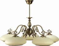 Lampy sufitowe - Lampa wisząca Solar Lampa z mosiądzu Róża 5 płomienna - miniaturka - grafika 1