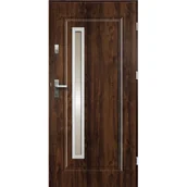 Drzwi zewnętrzne - Drzwi zewnętrzne DEDAL stopsol inox orzech 90 lewe RADEX - miniaturka - grafika 1