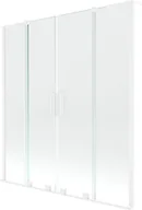 Parawany nawannowe - Mexen Velar L Duo parawan nawannowy 2-skrzydłowy rozsuwany 160 x 150 cm, transparent, biały - 896-160-003-02-20 - miniaturka - grafika 1