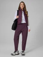 Spodnie sportowe damskie - 4F Spodnie dresowe damskie - fioletowe XS - miniaturka - grafika 1