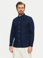 Koszule męskie - Tommy Hilfiger Koszula Flex Dobby MW0MW37578 Granatowy Slim Fit - miniaturka - grafika 1