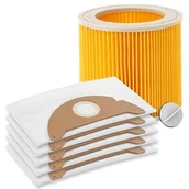 Worki do odkurzaczy - Karcher Filtr + 5x Worki MV 2,A 2054,A 2004,WD 2 - miniaturka - grafika 1