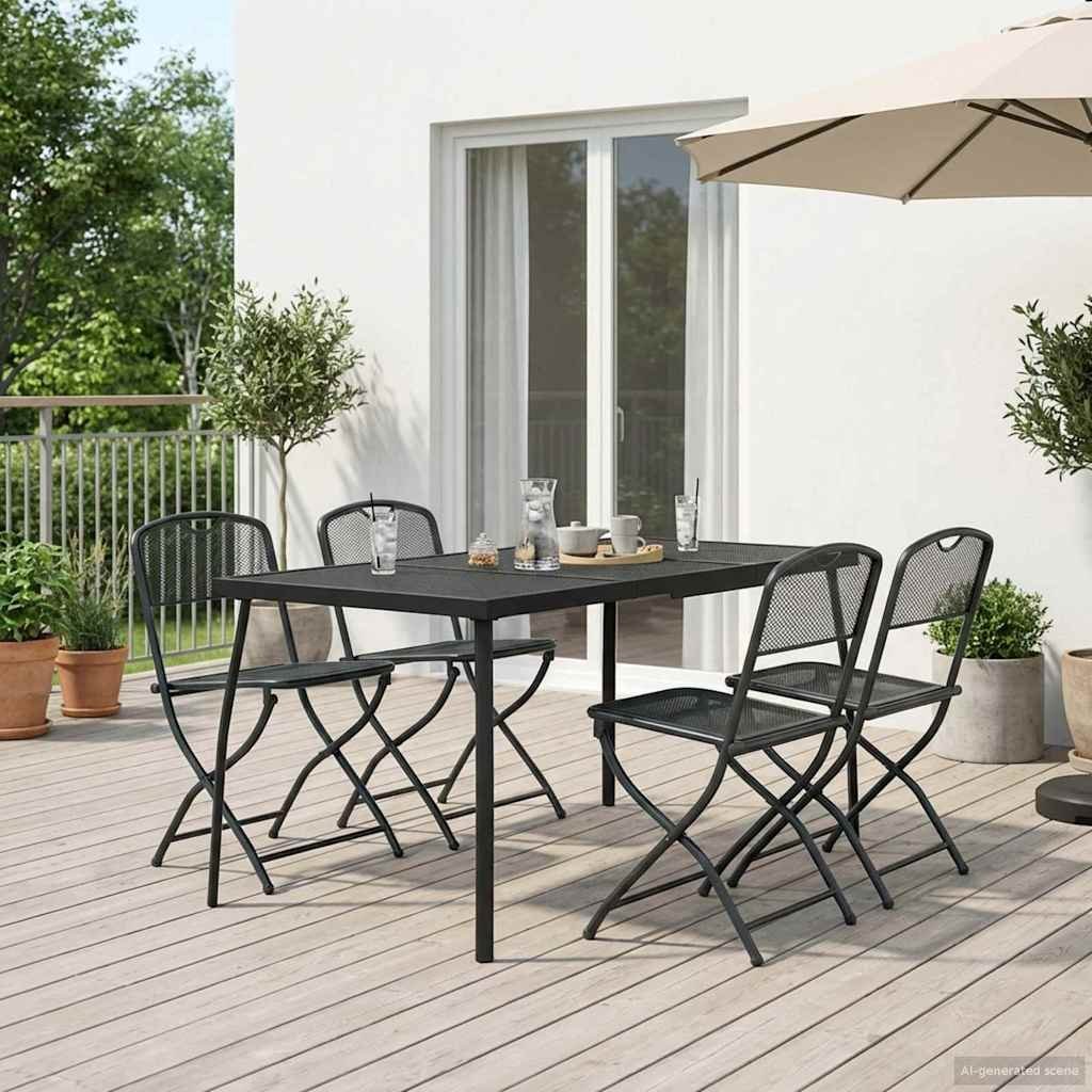 vidaXL Zestaw Mebli Ogrodowych 5 pcs antracytowy Żelazo i stal 3422897