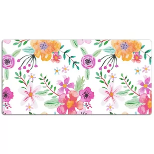 Duża mata na biurko Rysowane kwiaty 120x60 cm - Podkładki na biurko - miniaturka - grafika 1