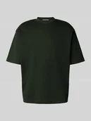 Koszulki męskie - T-shirt o luźnym kroju z mieszanki bawełny - miniaturka - grafika 1