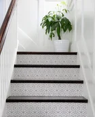 Naklejki na drzwi i meble - Naklejki na schody Przestrzenne Kwadraty - miniaturka - grafika 1