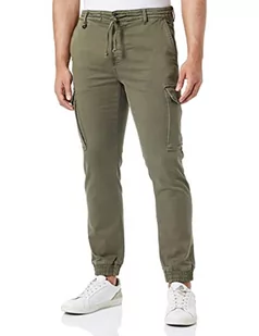 camel active Męskie spodnie 476235/8F23, Olive Brown, 35W / 34L - Spodenki męskie - miniaturka - grafika 1