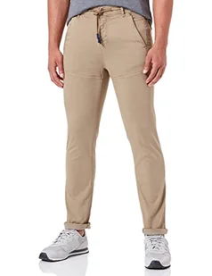 Som Damskie spodnie do biegania D375036, beżowe, W33/L34 - Spodnie damskie - miniaturka - grafika 1