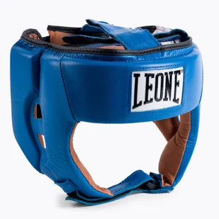 Kask bokserski LEONE 1947 Contest blue - Ochraniacze do sportów walki - miniaturka - grafika 1