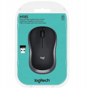Myszka Logitech M185 Grey USB 2.4GHz Optyczna 1000dpi BEZPRZEWODOWA - Myszki - miniaturka - grafika 1