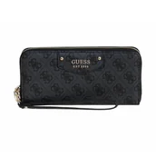 Plecaki - Portfel damski na prezent Guess Eco Brenton Slg Zip Around Latte Logo Szary  - EBG839046 - miniaturka - grafika 1