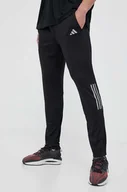 Spodnie męskie - adidas Performance spodnie do biegania Own the Run kolor czarny z nadrukiem - miniaturka - grafika 1