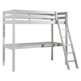 Białe podwyższone łóżko dziecięce z litego drewna sosnowego 90x200 cm PINO – Vipack - Łóżeczka i kojce - miniaturka - grafika 1