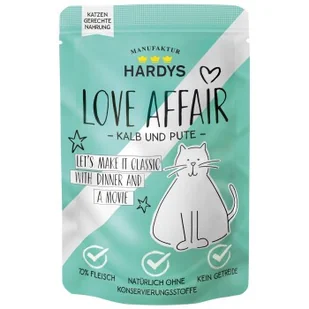 HARDYS Love Affair Karma mokra dla kotów Cielęcina i indyk 12x100 g - Mokra karma dla kotów - miniaturka - grafika 1
