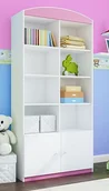Szafy i szafki dla dzieci - Elior Regał dla dziewczynki Happy 5X - różowy - miniaturka - grafika 1