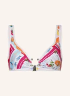 Stroje kąpielowe - Seafolly Góra Od Bikini Bralette Wish You Were Here pink - miniaturka - grafika 1