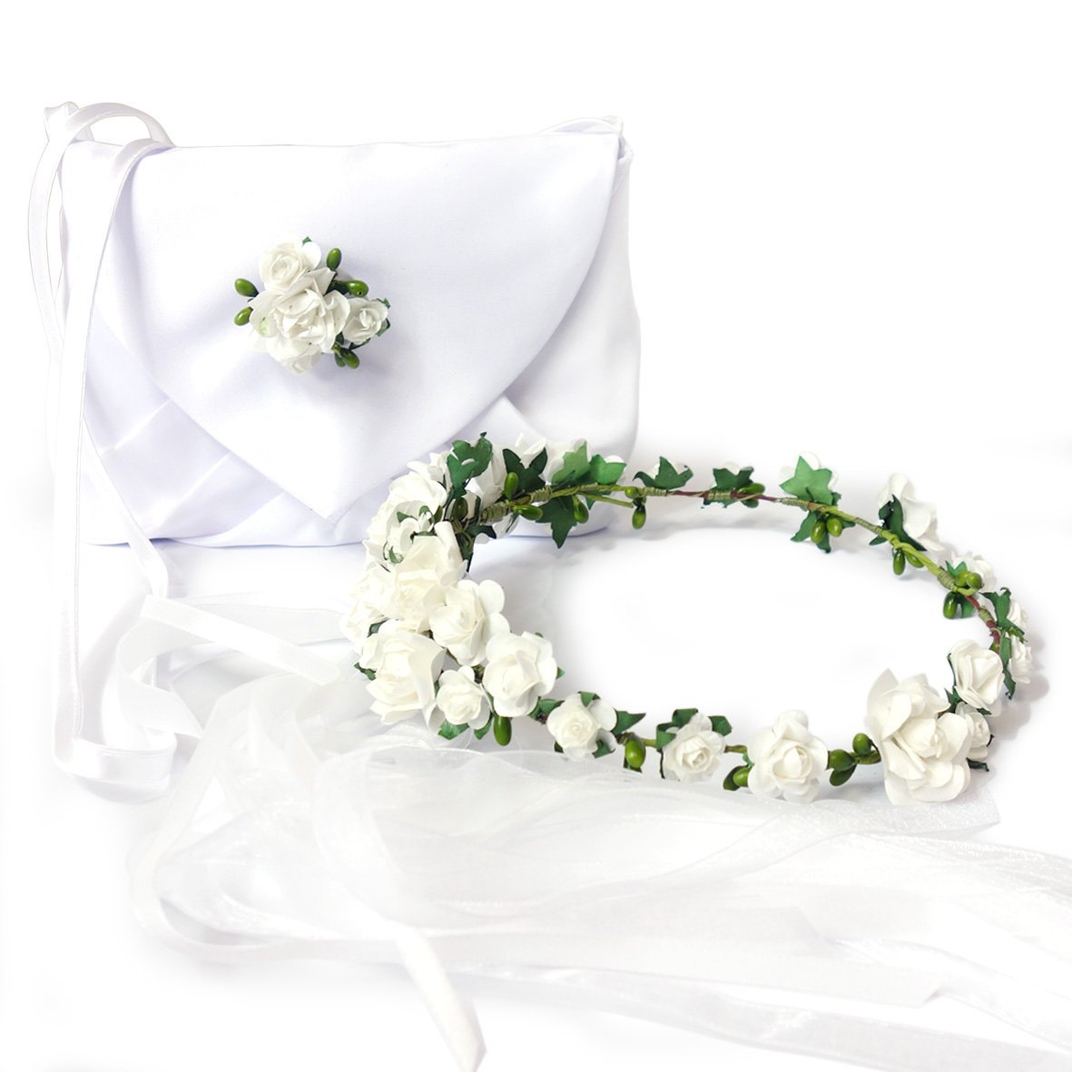 Zestaw komunijny dla dziewczynki – TOREBKA + WIANEK