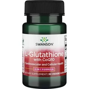 SWANSON L-glutation + koenzym Q10-(30 kap) 778 - Witaminy i minerały dla sportowców - miniaturka - grafika 1
