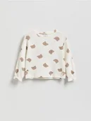 Bluzki dla niemowląt - Reserved - Wzorzysta koszulka - złamana biel - miniaturka - grafika 1