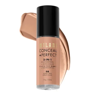 Milani Conceal + Perfect 2-in-1 Foundation + Concealer Podkłady 30 ml LIGHT TAN - Podkłady do twarzy - miniaturka - grafika 1