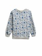 Bluzy dla chłopców - Koton Bluza chłopięca z nadrukiem Crew Neck, Grey Design (9d1), 4-5 lat - miniaturka - grafika 1
