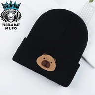 Czapki dla dzieci - TEMU MLFO Chłopięca Czapka Zimowa - Miękki Lekki i Ciepły Beanie z Uroczym Naszywką Kapibary, Idealny na Codzienne i Aktywności na Świeżym Powietrzu, - miniaturka - grafika 1