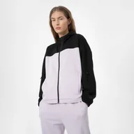 Bluzy sportowe damskie - Damska bluza dresowa rozpinana z kapturem 4F H4Z22-BLD018 - miniaturka - grafika 1