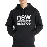 Bluzy męskie - Bluza męska New Balance MT51941BK - czarna - miniaturka - grafika 1