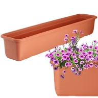 Donice - Skrzynka balkonowa Evron 80 cm, terrakota - miniaturka - grafika 1