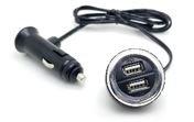 Ładowarki samochodowe - Omega Ładowarka CAR CHARGER 2 X USB 3.1A 0,90m CABLE [44806] OUCC2C3 - miniaturka - grafika 1