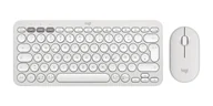 Myszki - Logitech 920-012204 klawiatura Dołączona myszka Uniwersalne RF Wireless + Bluetooth QWERTZ Niemiecki Biały bezprzewodowa - miniaturka - grafika 1