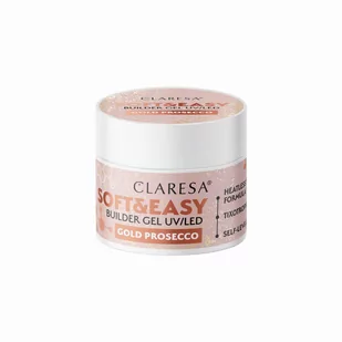 Claresa - Żel budujący SOFT&EASY builder gel gold prosecco 12g - Żele do paznokci - miniaturka - grafika 3