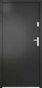 Drzwi zewnętrzne - Drzwi stalowe zewnętrzne wejściowe Hertz antracytowe 90 prawe - miniaturka - grafika 1