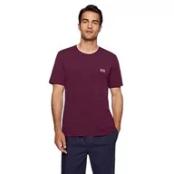 Koszulki męskie - BOSS Męski T-shirt Mix&Match R Loungewear-T-Shirt z bawełny stretch, Ciemny purpurowy 505, M - miniaturka - grafika 1