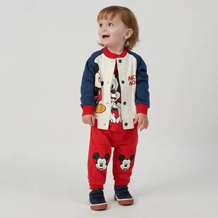 Cool Club, Spodnie dresowe chłopięce, czerwone, Myszka Miki - Spodnie i spodenki dla chłopców - miniaturka - grafika 1