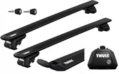Boxy dachowe - Bagażnik dachowy Thule Evo 7104 stopy + belki czarne Thule 108cm - miniaturka - grafika 1