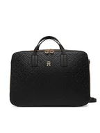 Torby na laptopy - Tommy Hilfiger Torba na laptopa Th Icon Laptop Bag Mono AW0AW18003 Czarny - miniaturka - grafika 1
