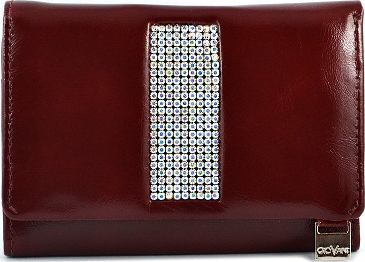 Swarovski CV 130 Swarovski skórzany portfel damski kolekcja Giovani ciemno czerwony CV 130