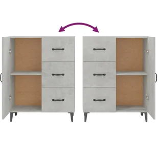 Lumarko Komoda, szarość betonu, 69,5x34x90 cm, materiał drewnopochodny - Komody - miniaturka - grafika 9