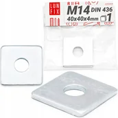 Śruby i nakrętki - Podkładka kwadratowa M14 stalowa ocynk ocynkowana DIN 436 40x40x4mm 1szt. - miniaturka - grafika 1