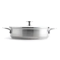 Patelnie - Patelnia stalowa z powłoką, głęboka z pokrywką 28 cm / KitchenAid - miniaturka - grafika 1