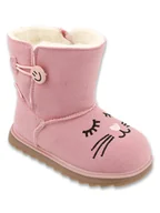 Kozaki damskie - Dziewczęce kozaki ocieplane różowe Befado r.26 - miniaturka - grafika 1