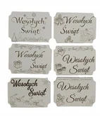 Opakowania i torebki na prezenty - Świąteczna Tabliczka Dedykacja Życzenia Dekor Prezentu Wybór Hurt K239 - miniaturka - grafika 1