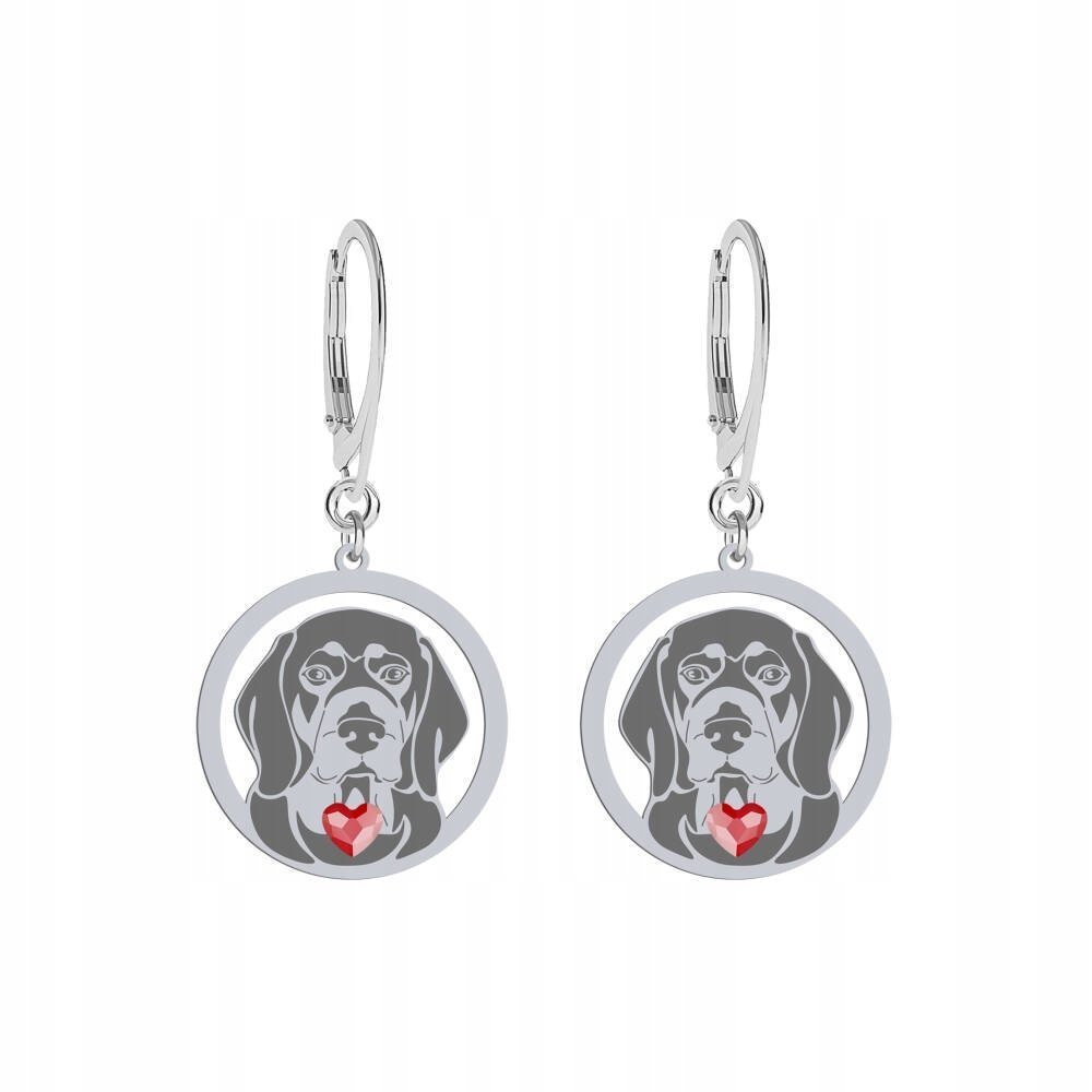 Kolczyki Srebrne z psem Alpejski Gończy Krótkonożny 925 GRAWER GRATIS