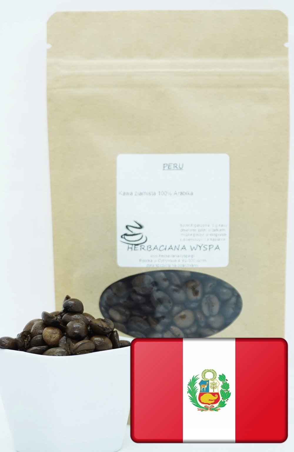 Kawa z Peru 1 kg ziarnista-mielimy Na Życzenie