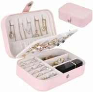 Kosmetyczki, organizery i kuferki - CA21 Pudełko organizer na biżuterię       różowy - miniaturka - grafika 1