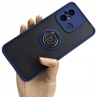 Etui i futerały do telefonów - Bizon Etui Case Hybrid Ring do Xiaomi Redmi 12C, granatowe - miniaturka - grafika 1